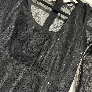 Lulus black sequin dress XS